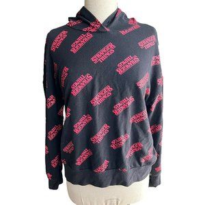 Stranger Things Child XL Pullover Black Red Hoodie Official Netflix Merchandise
